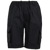 billige Klassisk-Herre Cargoshorts Shorts Bermudashorts Klapplomme عادي Komfort Pustende utendørs Daglig Ut på byen Mote Gatemote Svart Grønn