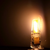 رخيصةأون أضواء LED ثنائي الدبوس-10 قطعة G4 LED لمبة قابلة للتعتيم AC / DC12-24V 2 واط 3 واط 1505 COB مصباح ليد بديل لمبة الهالوجين التقليدية لأضواء الثريا
