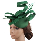Χαμηλού Κόστους Fascinators-Fascinators Ψεύτικος Λινός Γάμος Kentucky Derby Κοκτέιλ Royal Astcot Μόδα Vintage Με Bowknot Επικεφαλίδα Κεφαλαιοφυλακή ντυθείτε για να εντυπωσιάσετε Ημέρα Αγώνων Φόρεμα 2025