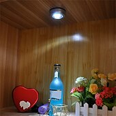 tanie Światła krążkowe-4 szt. awaryjne oświetlenie ścienne 3 led kuchnia pod szafką oświetlenie do szafy z naklejką dotknij lampa dotykowa przestrzeń naklejka bezprzewodowa lampa ścienna szafa sypialnia kuchnia