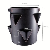 billige plantevekstposer-vokseposer, jordbærplanteposer med håndtak, 5/7/10 gallon kraftige ikke-vevde plantepotter for tomat, gulrot, løk, frukt, blomster og grønnsaker, hageutstyr