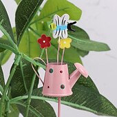 baratos Espanta-espíritos-1pc sinos de vento de flor de metal inserções de decoração micro-paisagem recortes de jardim moído para decoração de jardim de varanda de janela
