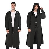 baratos Chapéus de Chuva-Capa de chuva embrulhada para adultos eva, jaqueta protetora para homens e mulheres, equipamento de chuva preto espesso e transparente para pesca de montanhismo