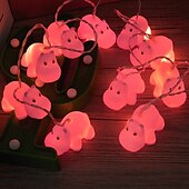 cheap USB String Lights-Cute Yellow Duck Sheep Hippo Animal Shaped LED Fairy String Lights 1.5M 10LEDs Indoor Outdoor Christmas Wedding Birthday Party Garden Children&#039;s Room Decoration