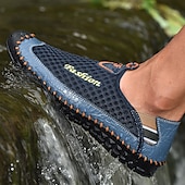 cheap Men&#039;s Slip-ons &amp; Loafers-Men&#039;s Breathable Mesh Slip-On Casual Shoes – Lightweight Outdoor Walking Loafers with Hand-Stitched Detailing and Flexible Sole