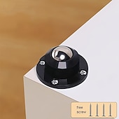 cheap Building Supplies-4pcs Self-adhesive Casters, Upgraded Casters, Super Load-bearing Ball Stainless Steel Universal Pulley, 360 Degree Rotating Pulley For Furniture Garbage Cans