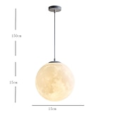 economico Lampade da soffitto con dimmer-lampada a sospensione a led 15cm lampadario a luce di luna camera da letto in stile nordico planet ball studio e ristorante utensili lampada a luce di luna internet celebrità ins lampade
