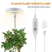 billiga LED Växtljus-ängelring odlingslampor för inomhusväxter usb dimbar fullspektrum halo växtlampa med timer blomkruka frö växa ljus