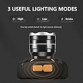 abordables Faros delanteros-Linterna frontal led resistente al agua para acampar al aire libre, linterna de pesca, linterna usb recargable xhp50 18650 lib, linterna de cabeza con zoom de 3 modos