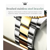 economico Orologi al quarzo-OLEVS Orologi Al Quarzo da Uomo Top Brand Lusso Business Impermeabile Luminosa Grande Cassa Orologi da Polso Sportivi in Acciaio Inossidabile