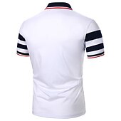 voordelige Klassieke polo voor heren-Voor heren POLO Shirt Golfshirt Casual Feestdagen Klassiek Korte mouw Modieus Basic Kleurenblok nappi Zomer Normale pasvorm Zwart Wit Donker rood Donker Marine Grijs POLO Shirt