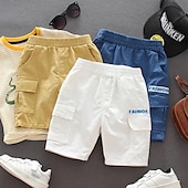 voordelige Broeken-Kinderen Jongens Short Effen Kleur Comfort Korte broek School Katoen Aanbiddelijk Dagelijks Wit Geel blauw