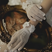 billige Tilbehør og mer-Elegant 1950-tallet 1920-tallet Hansker Brude Normal Den store Gatsby Dame Bryllup Fest / aften Skoleball Voksne Hansker