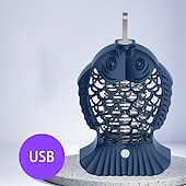 abordables Decoración y lámparas de noche-Lámpara uv recargable para matar insectos, lámpara eléctrica silenciosa para matar mosquitos, lámpara led usb portátil para matar insectos