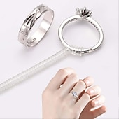 cheap Arts, Crafts &amp; Sewing-Jewelry Tools Spiral Based Ring Size Adjuster 4pcs/Set Ring Adjuster Invisible Transparent Tightener Resizing Tool Jewelry Guard