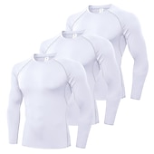 billiga aktiva t-shirts och tankar för män-Herr Kompressionströja T-shirt för jogging Långärmad Baslager Sport Sommar Elastan Andningsfunktion Snabb tork Fuktabsorberande Mjuk Kondition Gymträning Löpning Sportkläder Sportkläder Solid färg