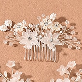 ieftine Accesorii Stilizare Păr-pieptene de păr de mireasă de cristal pentru nuntă, cu strasuri, agrafă de păr de mireasă strălucitoare, accesorii de păr bijuterie pentru femei și fete (argintiu)