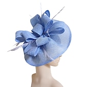 halpa Juhlahatut-fascinators Tekopellava Kentucky Derby Hevoskilpailu cocktail Royal Astcot Tyylikäs Retro Kanssa Sulilla Ruseteilla Päähine Päähineet