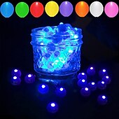 billige Dekorative lys-50 stk led ballonglys lite led lys rundt led ball lys egnet for ballongbursdagsfestaktiviteter morsomme innendørs og utendørs bryllupsdekorasjoner
