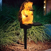 cheap Outdoor Spotlights-Solar Lamp Outdoor Garden Lamp Imitation Animal Solar Night Lamp Hedgehog Resin Landscape Channel Spotlight LED Pile Lamp Garden Garden Lawn Lawn Lamp  1PC