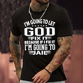 abordables T-shirt graphique pour hommes-Homme Lettre Impressions Graphiques Foi T-shirt T-shirt graphique 100% Coton Manche Courte Graphique Chemise Noir Blanche Marine foncé T-shirt confortable Vacances Rue Vêtements de créateurs de mode
