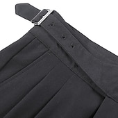 olcso Vékony-Férfi Érettségi Kosztüm Nadrág Rakott nadrág Öltöny nadrág Zseb Hight Rise Tömör szín Mokaszinok Előírásos Üzleti Napi Elegáns Szüret Haditengerészet Fekete Magas derék