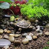 olcso kerti szobrok és szobrok-mini teknősök miniatűr figurák szimuláció kis teknős dísz valósághű tengeri teknősök gyanta aranyos tengerpart tengeri teknősök bonsai kézműves tündérkert zamatos virágtartó dekoráció