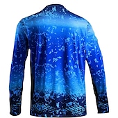 cheap Tops-Men&#039;s Fishing Shirt Outdoor Long Sleeve UPF50+ UV Protection Breathable Quick Dry Lightweight Top Summer Spring Outdoor Fishing Yellow / Black Dark Gray Green Black