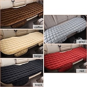 cheap Car Seat Covers-Plush Plaid Thicken Warm Car Seat Cushion Pad Car Seat Protector Car Front Rear Seat Covers For Car SUV Truck Car Accessories