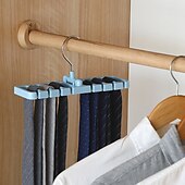 お買い得  フック-1 pc ネクタイ ラック スカーフ ラック ベルト収納ラック シルク スカーフ ラック家庭用収納ベルト ラック多機能ディスプレイ ラック ブルー