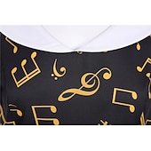 ieftine Rochii-Retro / vintage 1950 Rochie de epoca Rochie leagăn Rochie Flare Note muzicale Pentru femei Carnaval Mascaradă Casul / Zilnic Petrecerea Burlăcițelor Adulți Rochie Rochii de acasă