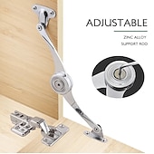 billige bygningsmateriell-2 stk hydrauliske tilfeldig stoppede hengsler kjøkkenskapdør justerbar polert hengsel møbler løfte opp klaff stag støtte hardware