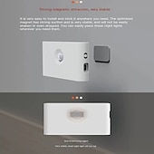 cheap Sensor Night Lights-PIR Motion Sensing Night Light USB Rechargeable LED Human Body Sensing Night Light Smart Light Control Wall Lamp for Room Wall Wardrobe Home Bathroom Shoe Cabinet Bedroom Lighting