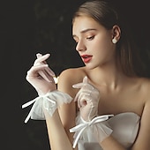 cheap Historical &amp; Vintage Costumes-1950s 1920s Elegant Gloves Bridal Audrey Hepburn The Great Gatsby Women's Cosplay Costume Wedding Party / Evening Prom Gloves
