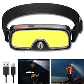 ieftine Lumini de camping-pescuit noaptea camping faruri de lucru lumini de ciclism în aer liber lumini de rulare pe timp de noapte reîncărcabile prin usb faruri lucioase lumini din silicon