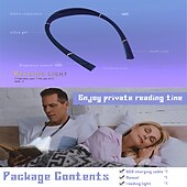 voordelige Leeslampjes-led-halsleeslampjes nieuwigheid flexibele nekverlichting handsfree boeklicht hanling leeslamp draagbare usb oplaadbare boekverlichting