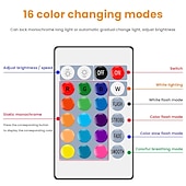 cheap Smart Lights-LED Light Cup RGB Remote Control 16-Color Magic Spot Light GU10 Interior Decoration Light E27 Bar Festival Atmosphere