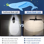 cheap Reading Lights-Book Lights 14 LEDs for Reading in Bed Touch Control Reading Light with 3 Colors &amp; 8 Brightness Reading Lights for Books in Bed Portable &amp; Adjustable Rechargeable Reading Lamp