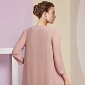billige Mammas buksedresser-Strandbryllup Jumpsuit  Buksedrakt 3-delt Mor til bruden Formell Bryllupsgjest Elegant Firkantet hals Gulvlengde Chiffon Blonde Uten ermer Wrap inkludert med Applikasjoner fri tilpasset størrelse