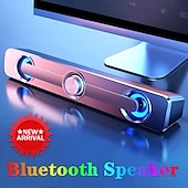 Недорогие Динамики-Беспроводная звуковая панель Bluetooth Hi-Fi стереодинамик Обновленная версия высокого качества звука для смартфона/планшета/компьютера Домашний кинотеатр Телевизор с сильным басом Саундбар