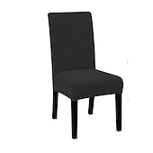abordables Funda para silla de comedor-Funda para silla de comedor repelente al agua, funda elástica para asiento de silla, funda de licra con protector inferior elástico para comedor, ceremonia de boda, lavable duradera