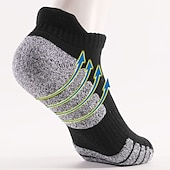 economico calzini da uomo-Per uomo 2 coppie Calzini Sopra la caviglia Sportivi Sotto la caviglia Nero Bianco Colore Color Block Esterno Da tutti i giorni Da mare Medio spessore Primavera estate Di tendenza Sport