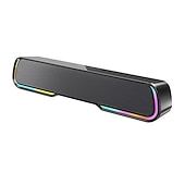 cheap Speakers-RGB Light Wireless Bluetooth Soundbar Hi-Fi Stereo Speaker Upgraded Version Of High Sound Quality For SmartPhone/Tablet/Computer TVHome Theater TV Strong Bass Sound Bar With Remote Control