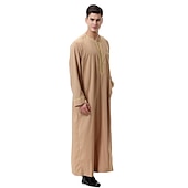 رخيصةأون عربي مسلم-رجالي رداء - روب ثوب / جبة ديني سعودي عربي العربية مسلم رمضان بالغين / قمصان الرضعثوب الراقص