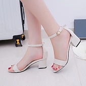 Women's Pink Block Heel Sandals with Ankle Strap and Open Toe, Elegant Suede Dress Shoes for Summer Weddings, Parties, and Casual Outfits cheap Women's Sandals-Women's Pink Block Heel Sandals with Ankle Strap and Open Toe, Elegant Suede Dress Shoes for Summer Weddings, Parties, and Casual Outfits