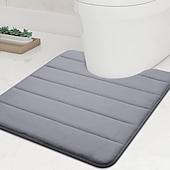 billige Matter og tepper-minneskum badematte sklisikker kontur toalettbadeteppe, u-formet sklisikre absorberende tykke myke vaskbare baderomstepper, gulvteppe badematte for baderomsvask toalett 50*60 cm (20&quot; x 24&quot;)
