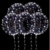 tanie Łańcuchy świetlne baterii-10 sztuk balon led luminous party 16 &quot;kolorowe balony materiały ślubne akademik strona dekoracji przezroczysta bańka dekoracji urodziny ślub balony led łańcuchy świetlne