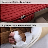 cheap Car Seat Covers-Plush Plaid Thicken Warm Car Seat Cushion Pad Car Seat Protector Car Front Rear Seat Covers For Car SUV Truck Car Accessories