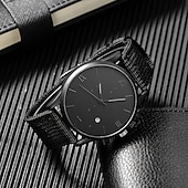 abordables Relojes de Cuarzo-Reloj de Cuarzo para Hombre Set de 4pcs Analogico Retro Estilo Cronógrafo Aleación Nylon Relojes de Estilo Deportivo