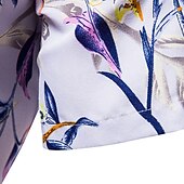 cheap Men&#039;s Casual Shirts-Men&#039;s Shirt Summer Shirt Button Up Shirt Casual Shirt Beach Shirt Summer Hawaiian Shirt Red Purple Short Sleeve Florals Shirt Collar Outdoor Going out Print Clothing Apparel Streetwear Stylish Casual